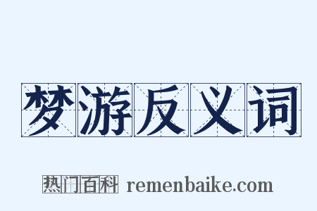 梦游反义词是什么意思的图片